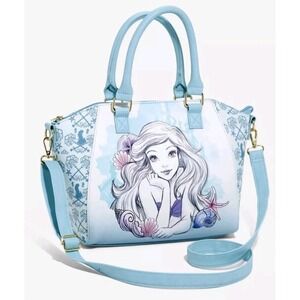 NWT Loungefly Disney The Little Mermaid Ariel Blue‎ Watercolor Satchel Crossbody
